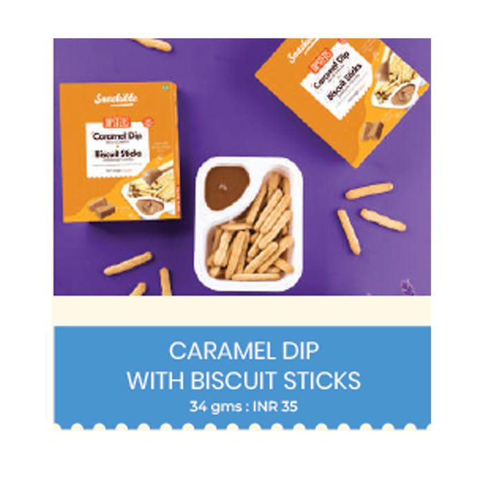 Snackible - Caramel Dip With Biscuit Sticks