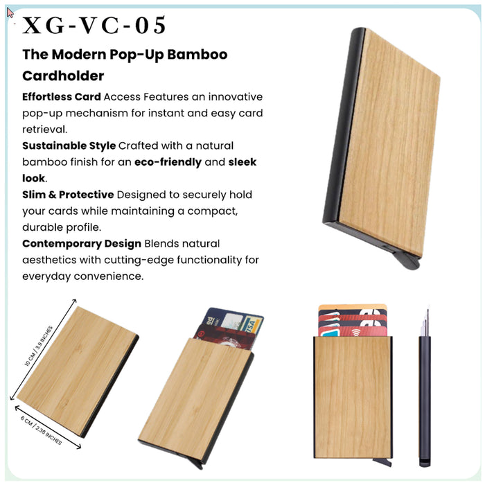 The Modern Pop-Up  Bamboo Cardholder XG - VC - 05