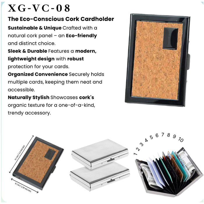 The Eco- Conscious Cork  Cardholder   XG - VC - 08
