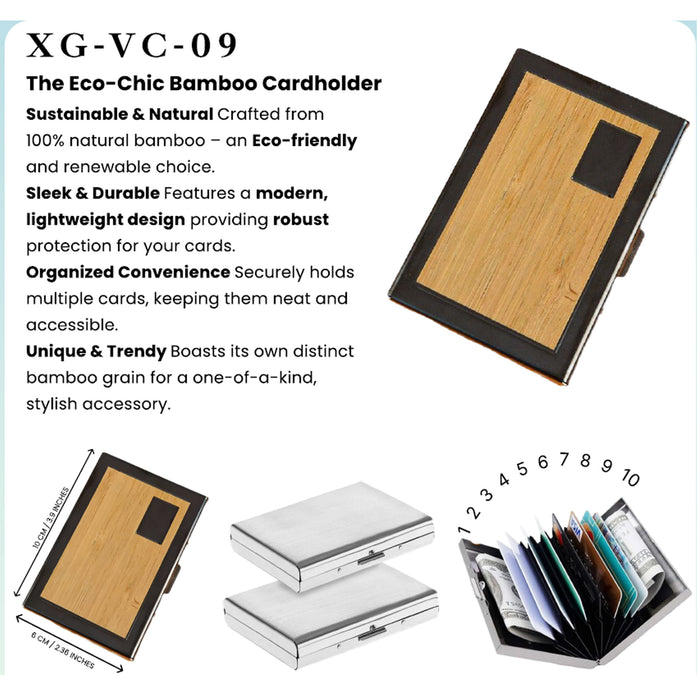 The Eco- Chic Bamboo  Cardholder   XG - VC - 09