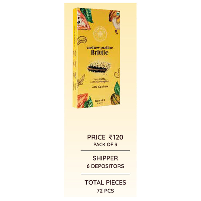 Cacao Springs - Cashew Praline Brittle Pack Of 3