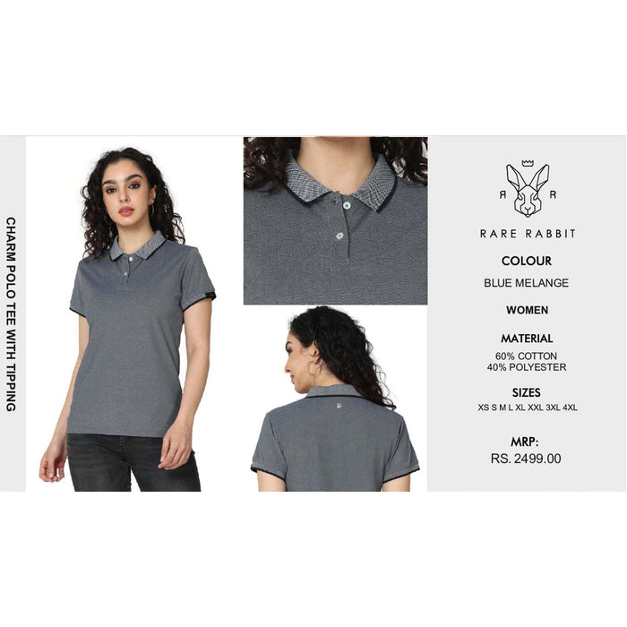 Rare Rabbit Charm Polo T Shirt With Tipping