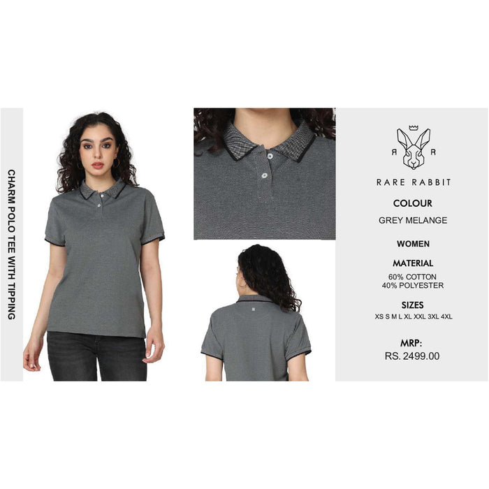 Rare Rabbit Charm Polo T Shirt With Tipping