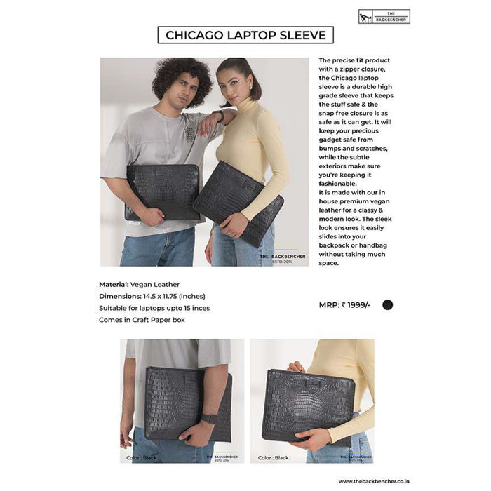 The Back Bencher - Chicago  Laptop Sleeve