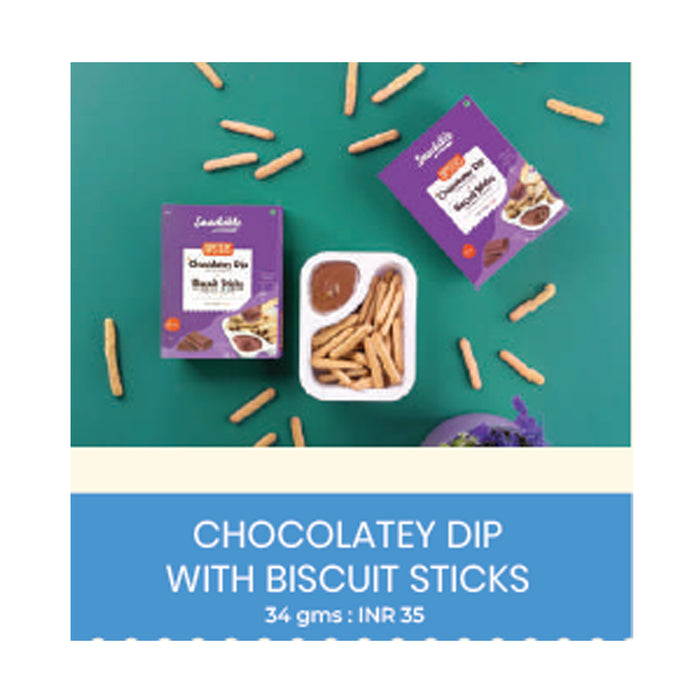 Snackible - Chocolatey Dip With Biscuit Sticks