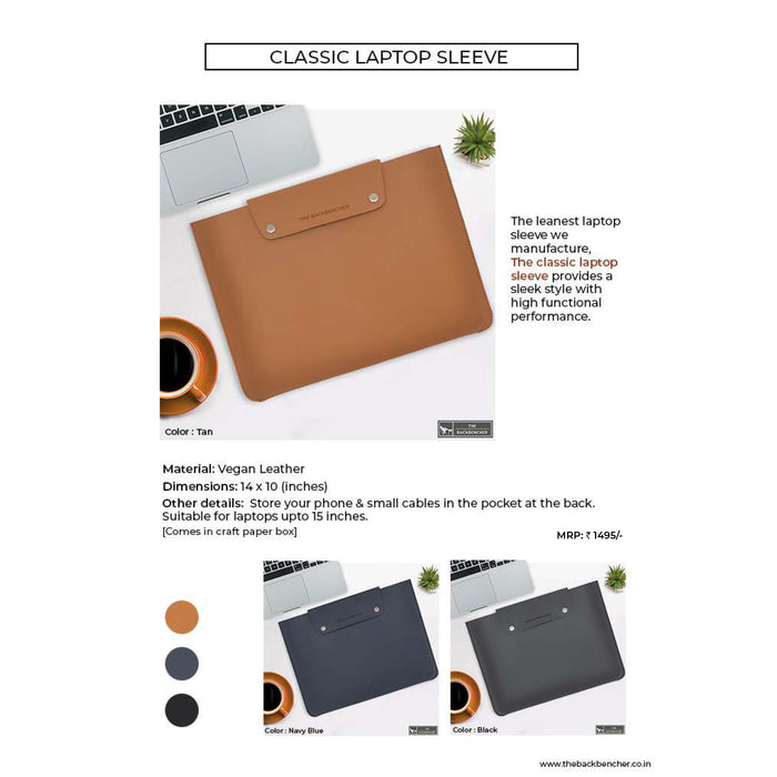 The Back Bencher - Classic  Laptop Sleeve