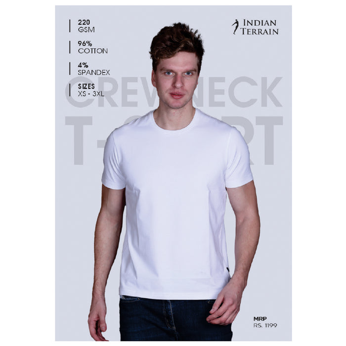 Indian Terrain - Classic Solid Crew Neck T-Shirts