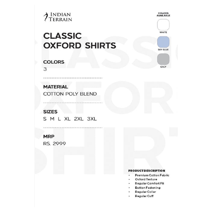 Indian Terrain - Classic Oxford Shirts Female Fit