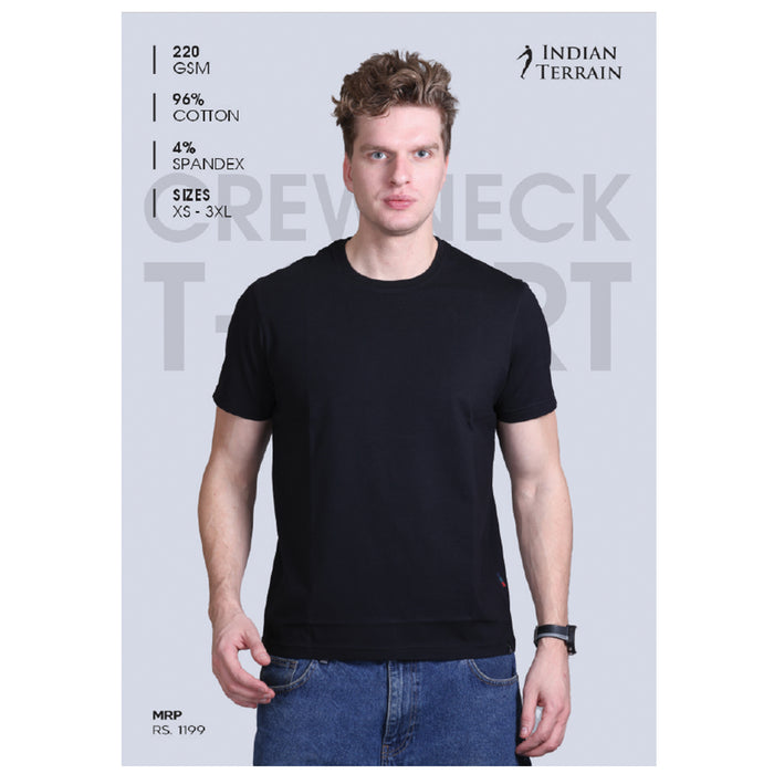 Indian Terrain - Classic Solid Crew Neck T-Shirts