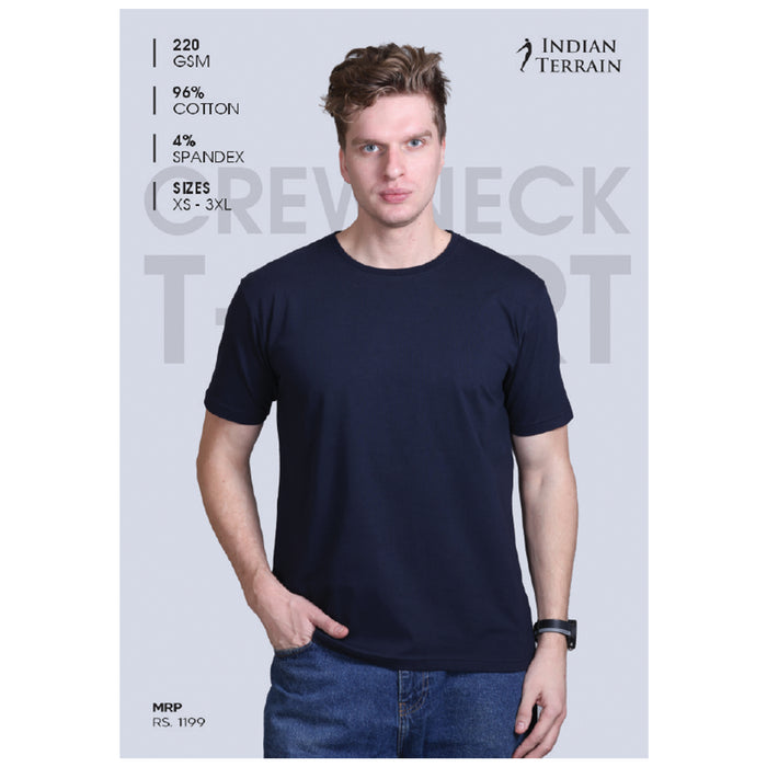Indian Terrain - Classic Solid Crew Neck T-Shirts