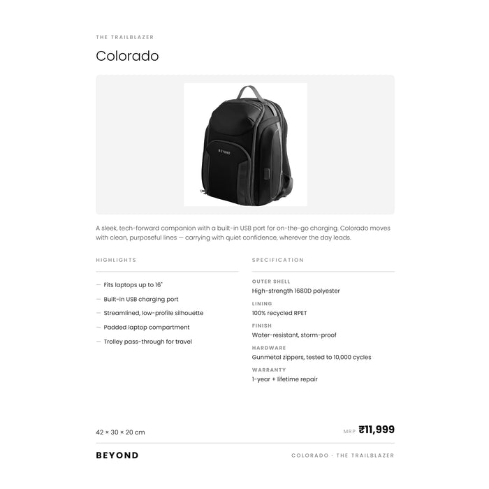 Beyond - Colorado  Backpack