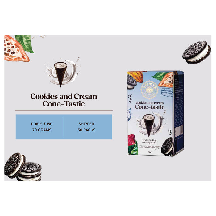 Cacao Springs - Cookies and Cream Cone - Tastic