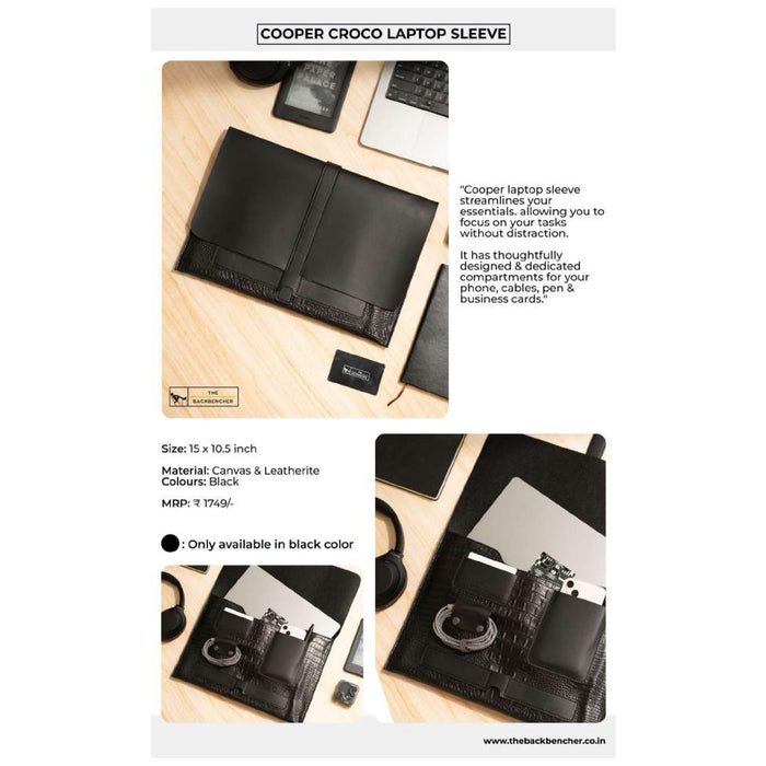 The Back Bencher - Cooper  Croco Laptop Sleeve