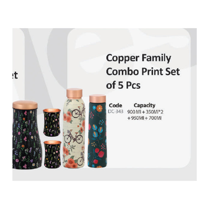 Copper Family Combo Print Set Of 5Pcs    DC-343
