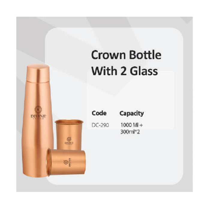 Crown   Bottle With 2 Glass   DC-290