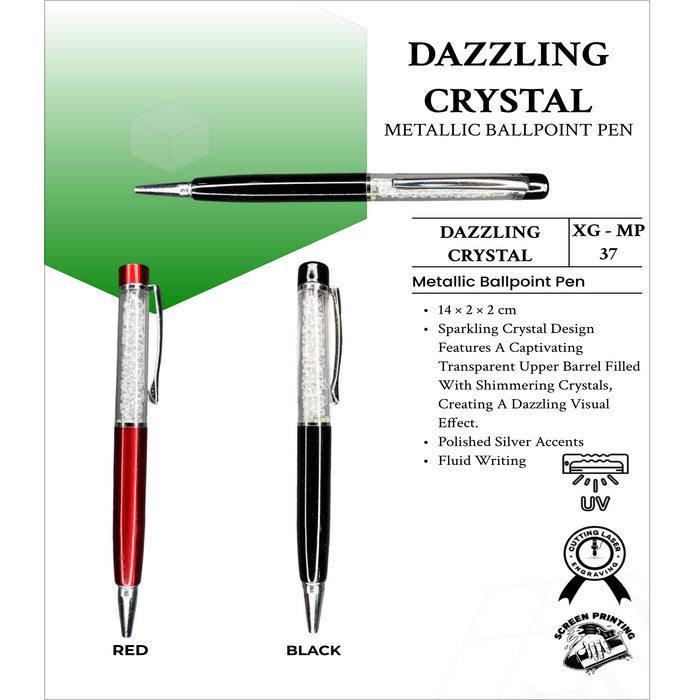 Dazzling Crystal Metallic Ball Point Pen XG- MP37
