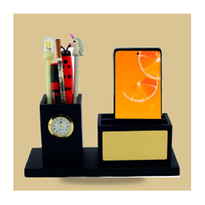Black Wooden Pen Stand - DW 5005