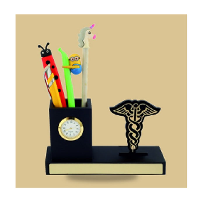 Black Wooden Pen Stand - DW  5037 DR