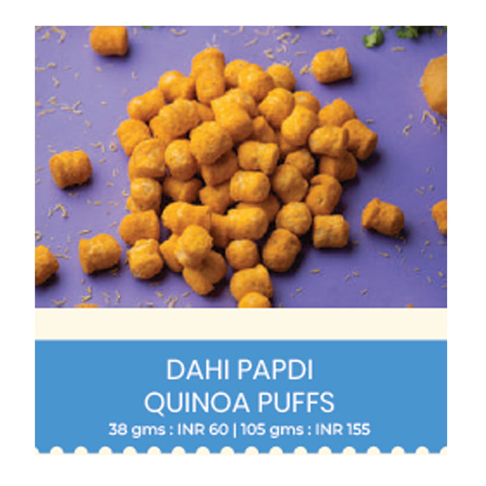 Snackible - Dahi Papdi Quinoa Puffs