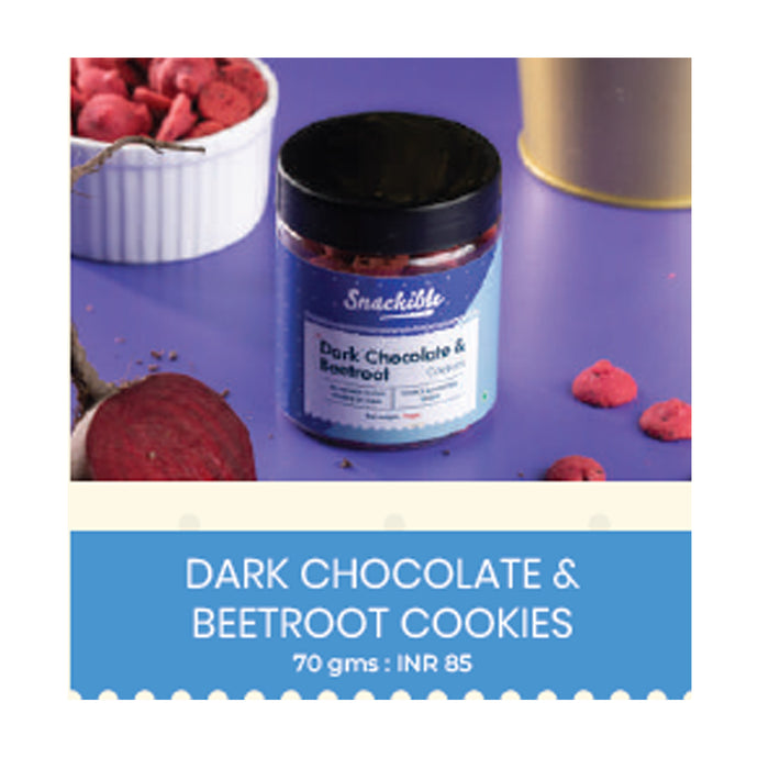 Snackible - Dark Chocolate & Beetroot Cookies