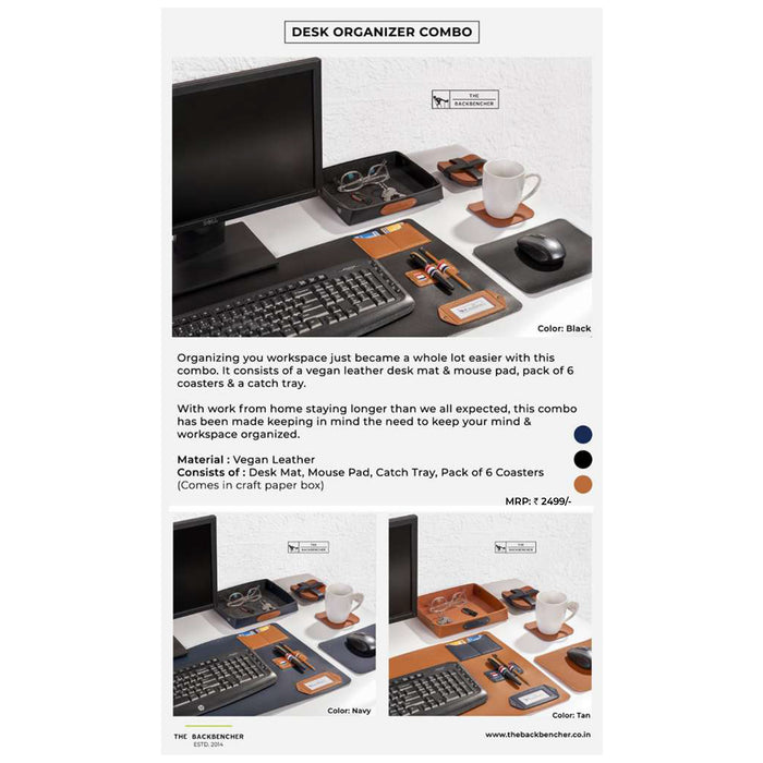 The Back Bencher - Desk Organizer Combo