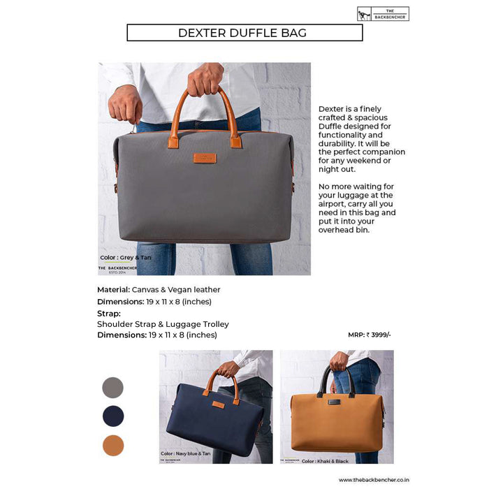 The Back Bencher - Dexter Duffle Bag