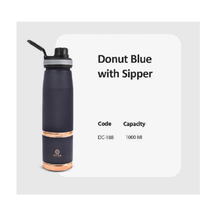 Donut Blue  With Sipper   1000ml    DC-188