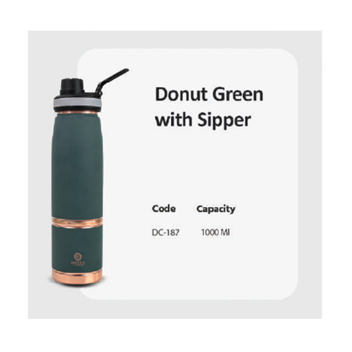 Donut Green With Sipper   1000ml    DC-187