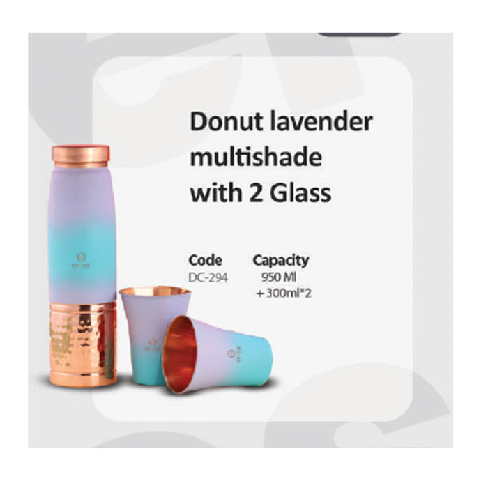 Donut Lavender Multishade   Bottle With 2 Glass   DC-294