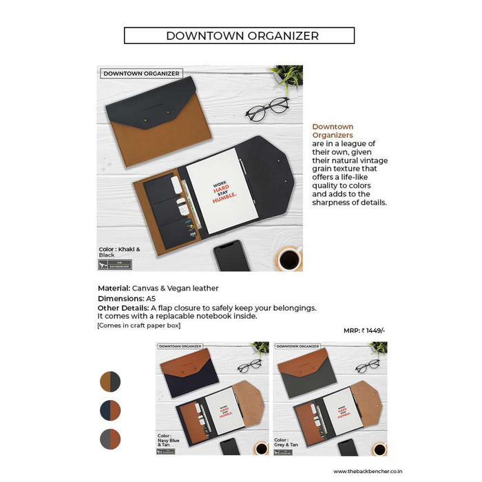 The Back Bencher - Downtown Notebook Organizer