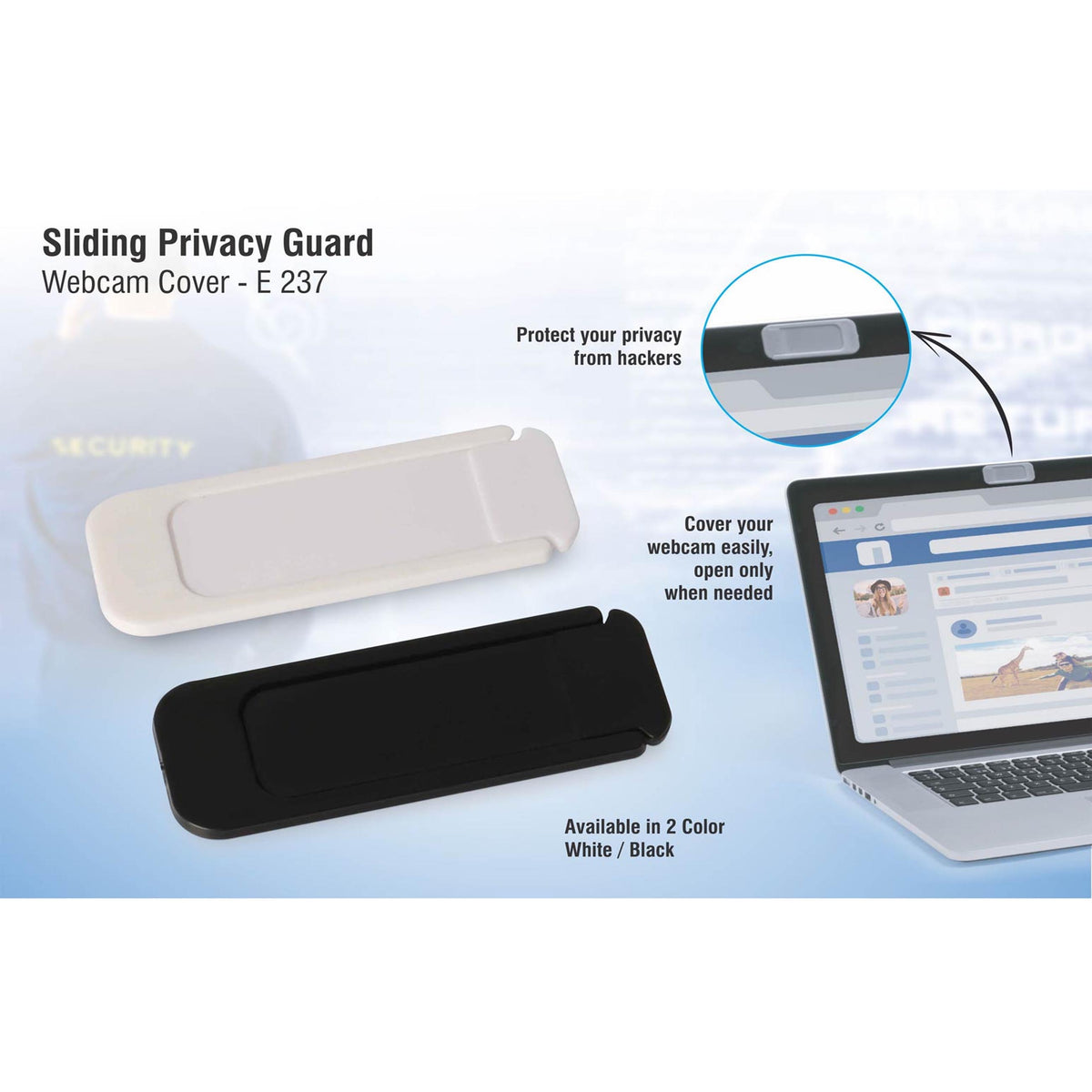 Sliding privacy guard webcam cover - E 237 — Mudramart Corporate Giftings