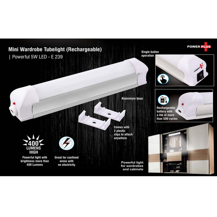Mini wardrobe tubelight (Rechargeable) | Powerful 5W LED  -  E 239