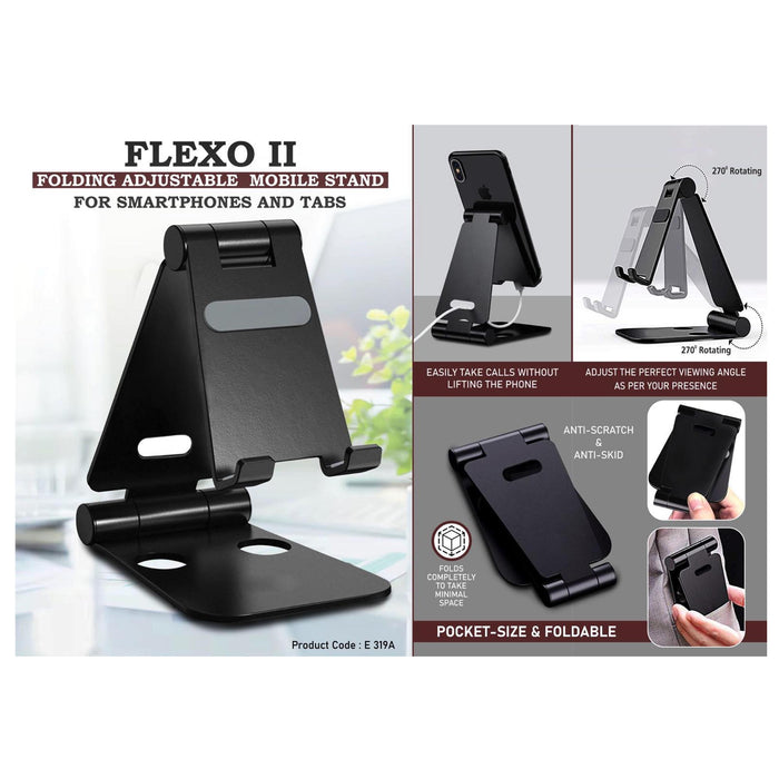 Flexo II: Folding Metal Mobile Stand for Smartphones and Tabs |  Folds completely  - E 319A