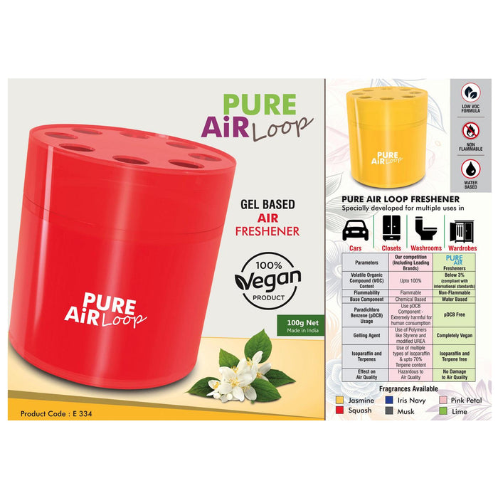Pure Air Loop: Gel based room freshener for Home, Office and  Car | Net 100 grams - E 334