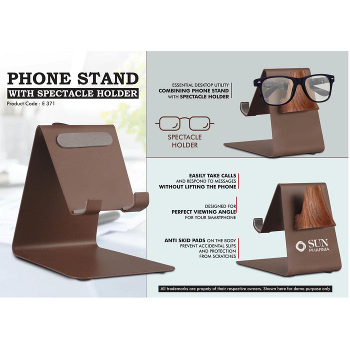 Metal Phone stand with Spectacle holder | Perfect for glasses &  goggles  - E 371