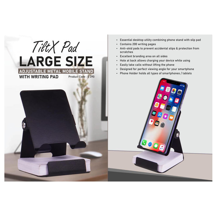 TiltX Pad- Large size Adjustable metal mobile stand with writing  pad | 200 writing sheet - E 390