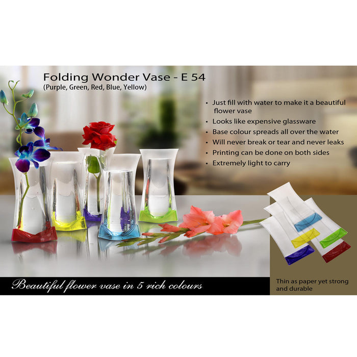Folding Wonder Vase (Unbreakable, Leakproof, Easy to carry - E 54