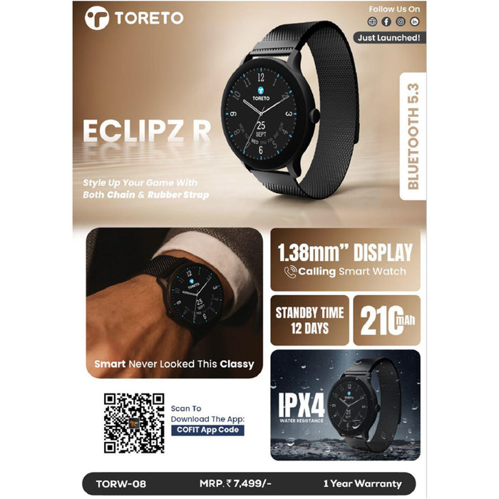 Toreto Eclipz R Smart Watch
