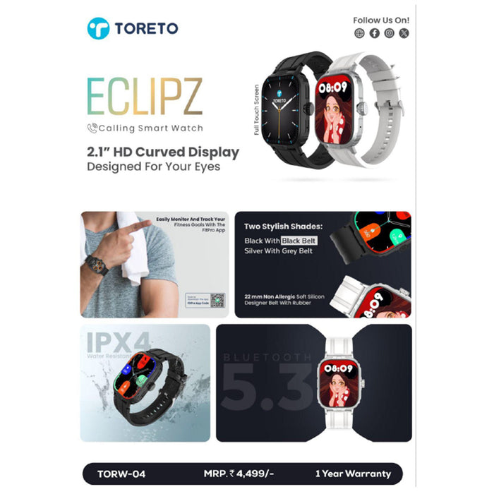 Toreto Eclipz Smart Watch