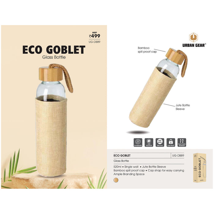URBAN GEAR - Eco Goblet - Glass Bottle (520ml)  - UG-DB89