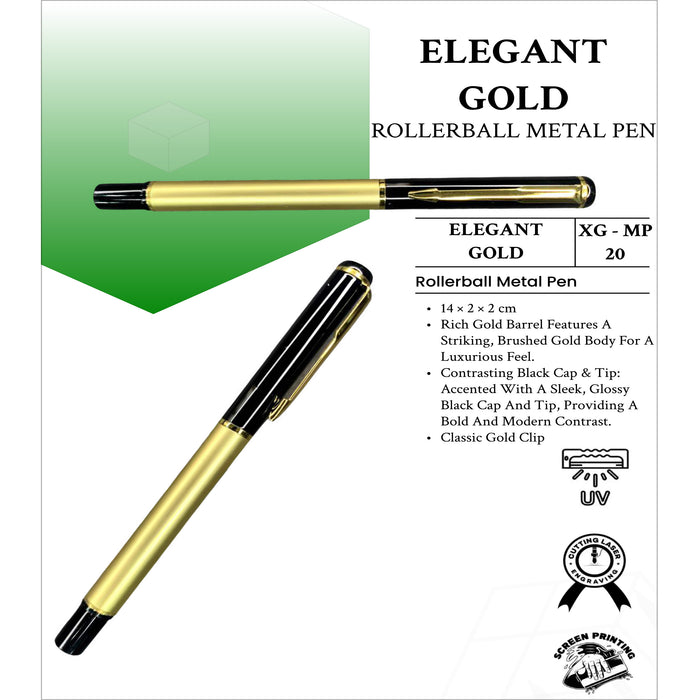 Elegant Gold RollerBall Metal Pen XG- MP20