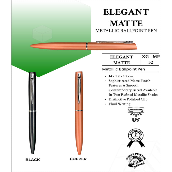 Elegant Matte Metallic BallPoint Pen XG - MP32