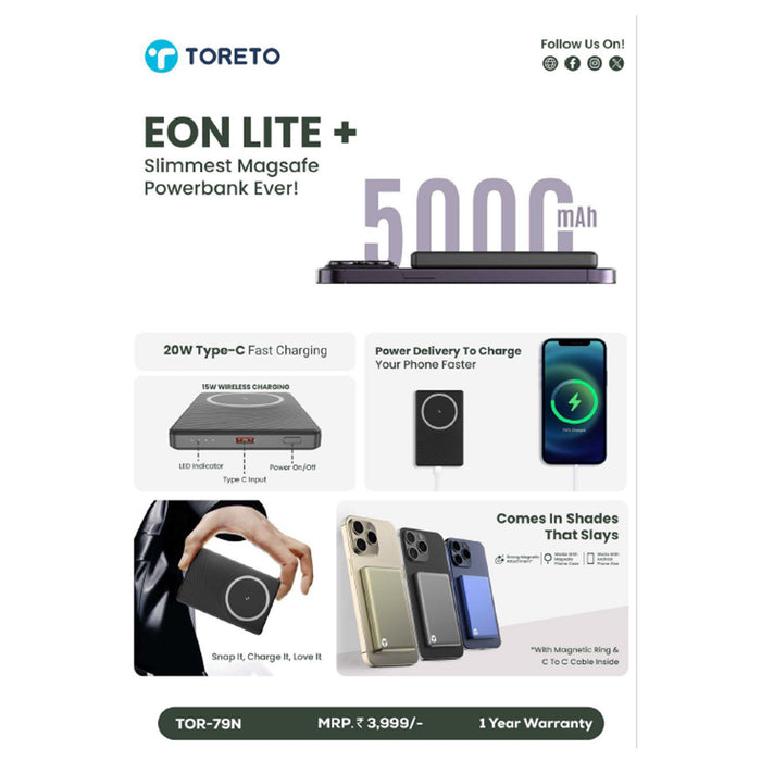 Toreto - Eon Lite Plus Power Bank