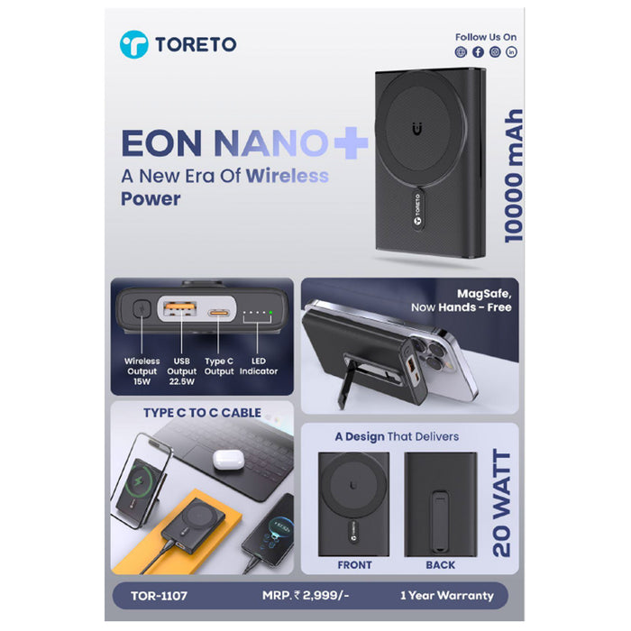 Toreto - Eon Nano Plus Power Bank
