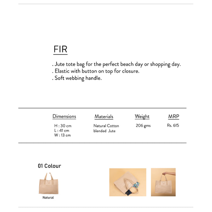Oblique-Fir Jute Shopping Bag