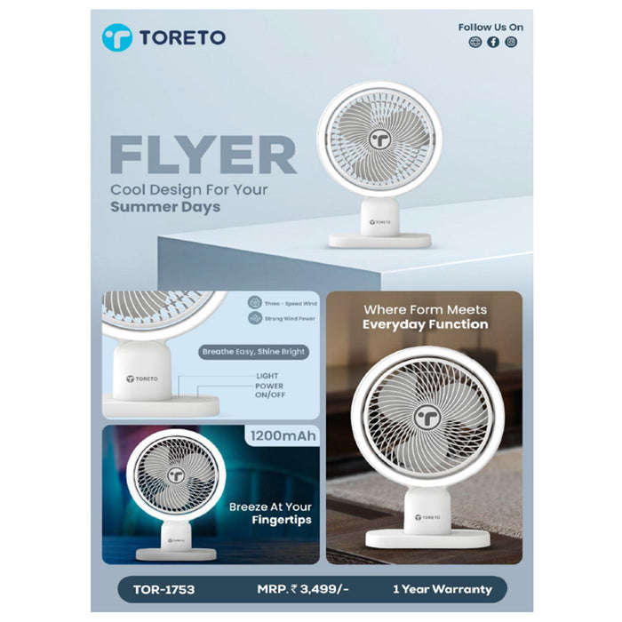 Toreto Flyer Table Fan