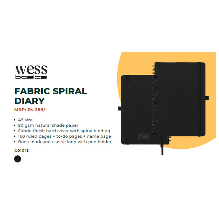 Wess Basics - Fabric Spiral Diary