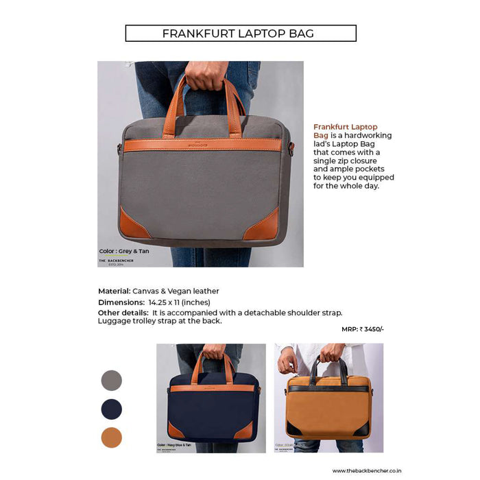 The Back Bencher - Frankfurt  Laptop Bag