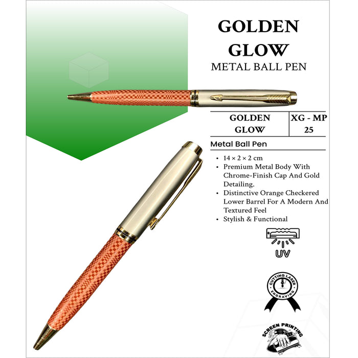 Golden Glow Metal Ball Pen XG - MP25