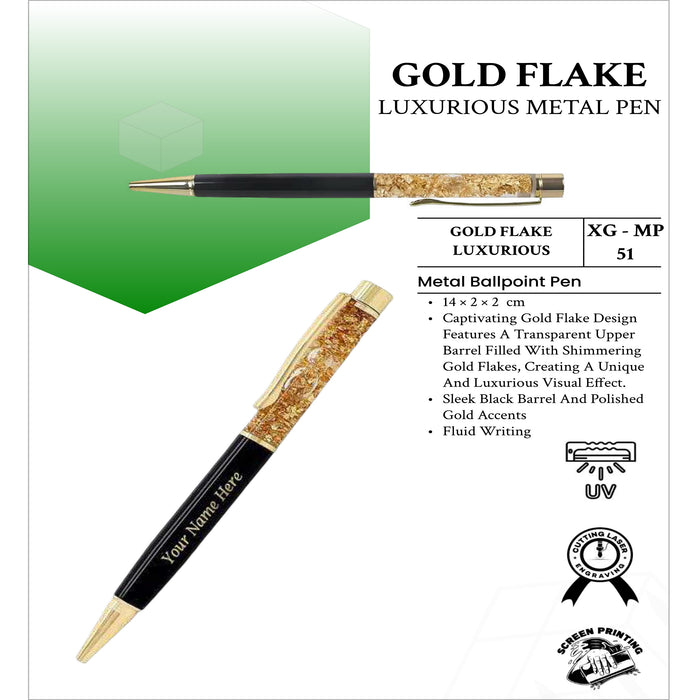 Gold Flake Luxurious Metal  Pen XG -MP51